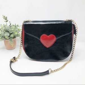 Pink Haley Heart Crossbody/Shoulder Bag - Vegan